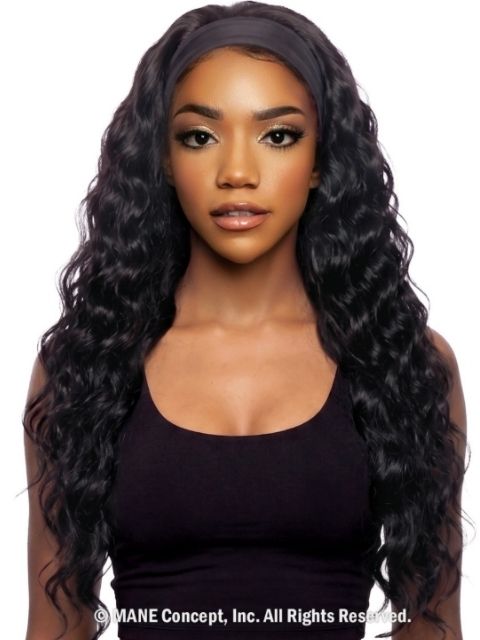 Mane Concept 100% Unprocessed Human Hair Trill Glueless HeadBand Lace Wig LOOSE DEEP HEADBAND 24" (TRHB210)