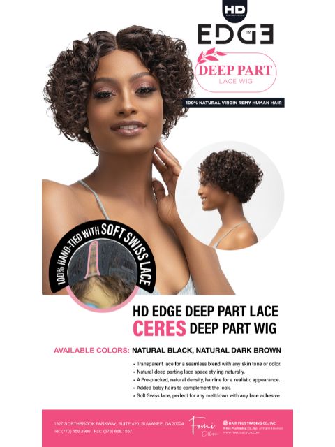Femi Collection HD Edge Deep Part Lace Wig- CERES