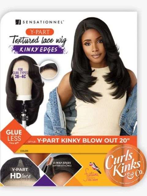 Sensationnel Premium Synthetic  Lace Wig KINKY EDGES Y-PART_KINKY BLOW OUT 20"