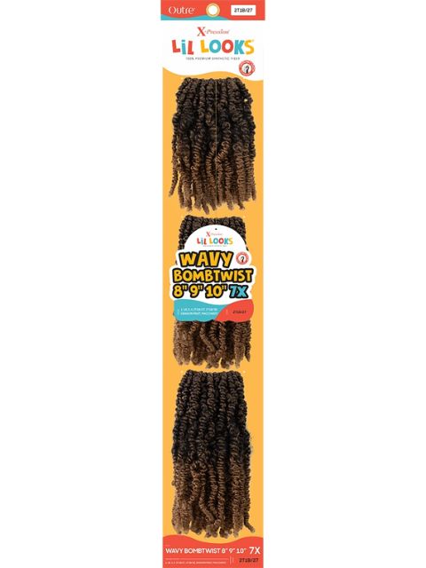 Outre X-Pression Lil Looks 7X WAVY BOMBTWIST 8" 9" 10" Crochet Braid