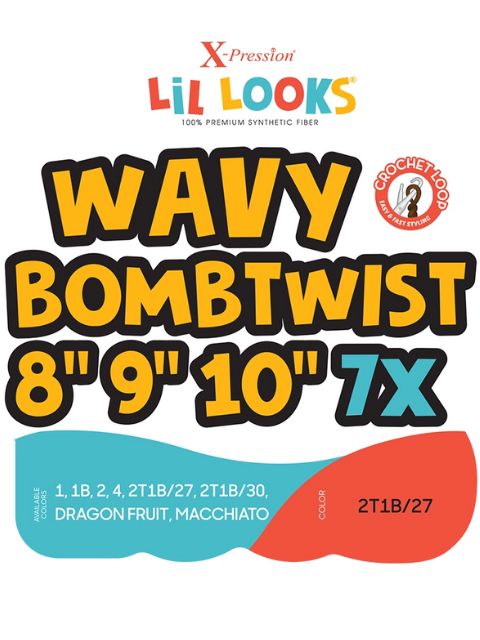Outre X-Pression Lil Looks 7X WAVY BOMBTWIST 8" 9" 10" Crochet Braid