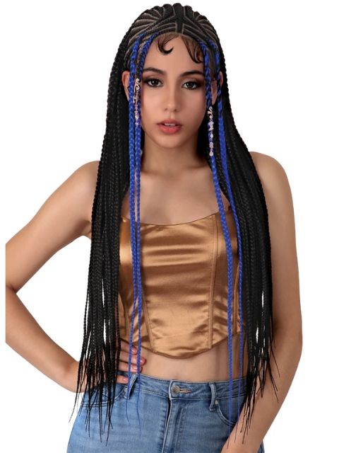 Motown Tress HD Invisible Whole Hand-Tied Braided Lace Wig - WLB.ANTAE