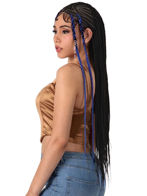 Motown Tress HD Invisible Whole Hand-Tied Braided Lace Wig - WLB.ANTAE
