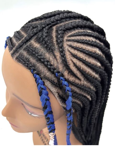 Motown Tress HD Invisible Whole Hand-Tied Braided Lace Wig - WLB.ANTAE