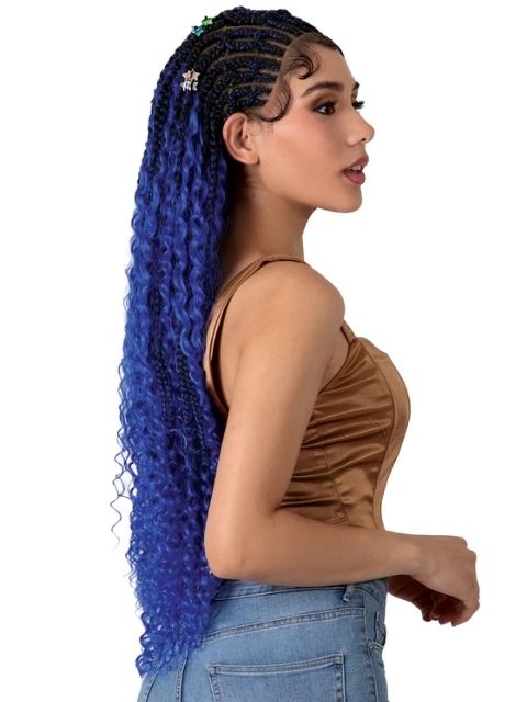 Motown Tress HD Invisible Whole Hand-Tied Braided Lace Wig - WLB.FLOW