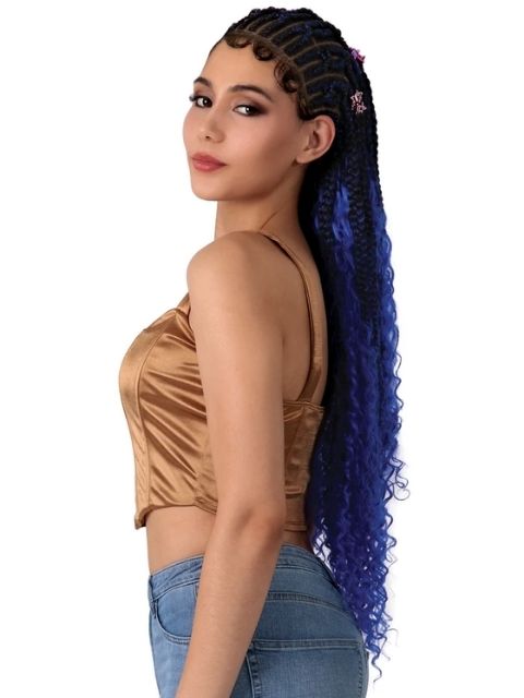 Motown Tress HD Invisible Whole Hand-Tied Braided Lace Wig - WLB.FLOW