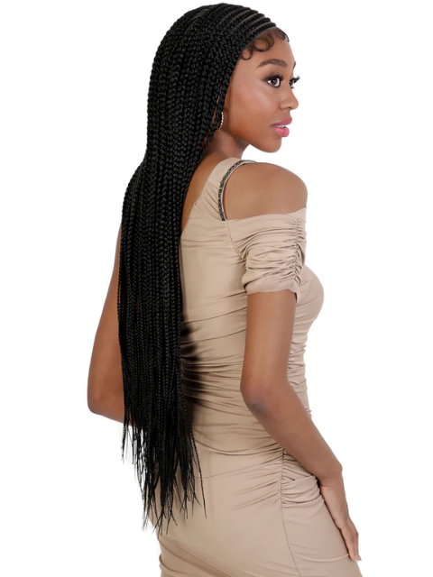 Motown Tress HD Invisible Whole Hand-Tied Braided Lace Wig - WLB.SIDECR