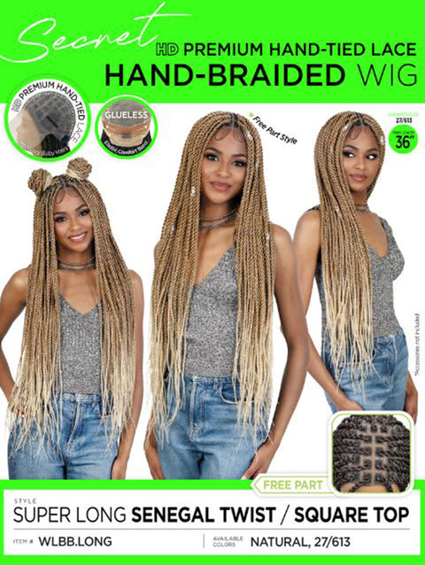 Motown Tress Secret HD Premium Hand-Tied Lace Hand Braided Wig- WLBB.LONG