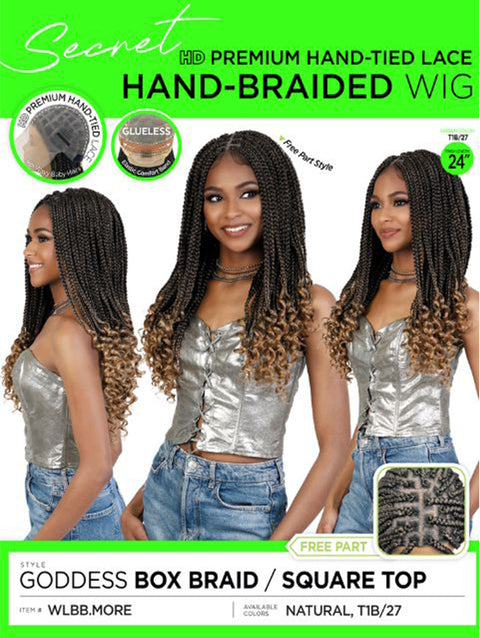 Motown Tress Secret HD Premium Hand-Tied Lace Hand Braided Wig- WLBB.MORE