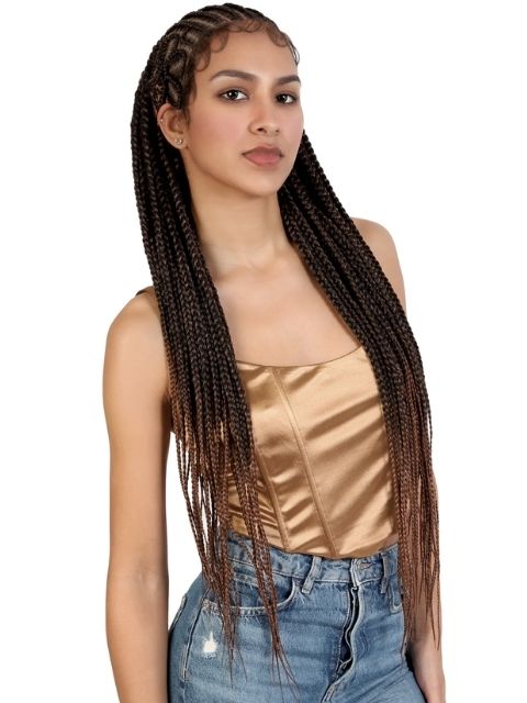 Motown Tress HD Invisible Whole Hand-Tied Braided Lace Wig - WLB.FLOWER