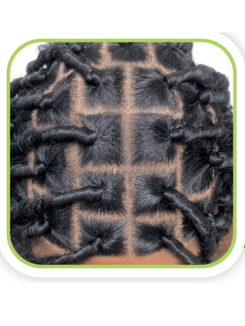 Motown Tress Secret HD Whole Hand-Tied Lace BIG SQUARE TOP-WLBS.BOHO Hand Braided Wig