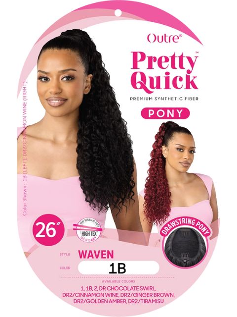 Outre Pretty Quick-Pony Drawstring WAVEN" Ponytail