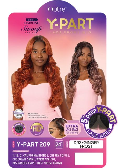 Outre Perfect Hairline Swoop Series Y-Part HD Transparent Y-PART209" Lace Front Wig