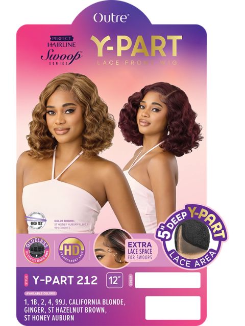 Outre Perfect Hairline Swoop Series Y-Part HD Transparent Lace Front Wig -Y-PART212