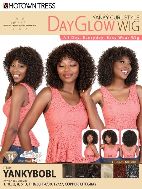 Motown Tress Premium Collection Day Glow Wig YANKYBOBL"