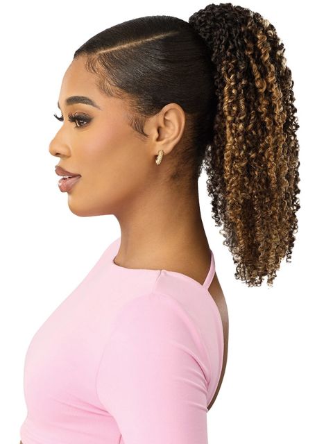 Outre Pretty Quick-Pony Drawstring Ponytail -YANKI CURL 14"