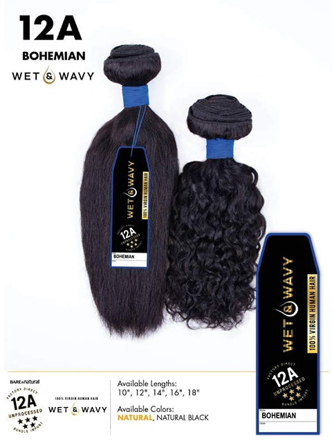 Sensationnel Bare & Natural Wet And Wavy 12A BOHEMIAN Weave