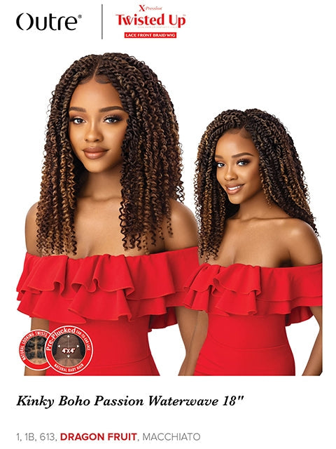 Outre X-Pression Twisted Up Braided Glueless Lace Front Wig - KINKY BOHO PASSION WATERWAVE 18