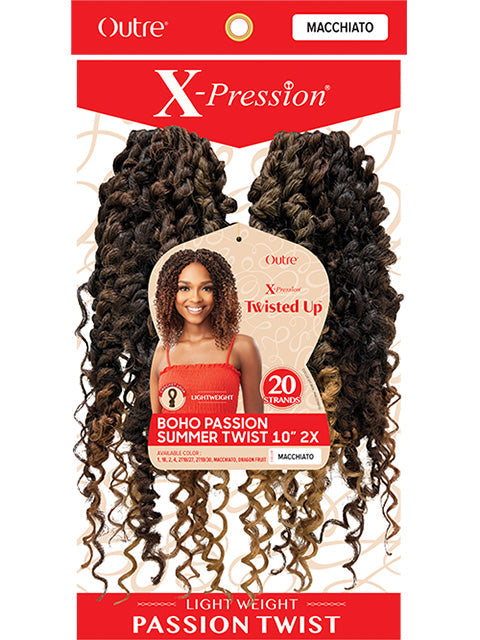 [VALUE PACK] Outre Synthetic X-Pression 2X BOHO PASSION SUMMER TWIST Crochet Braid 10" (10pcs)