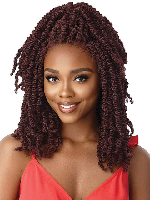 Outre X-Pression Twisted Up Braided Glueless Lace Front Wig - WAVY BOMB TWIST 18"
