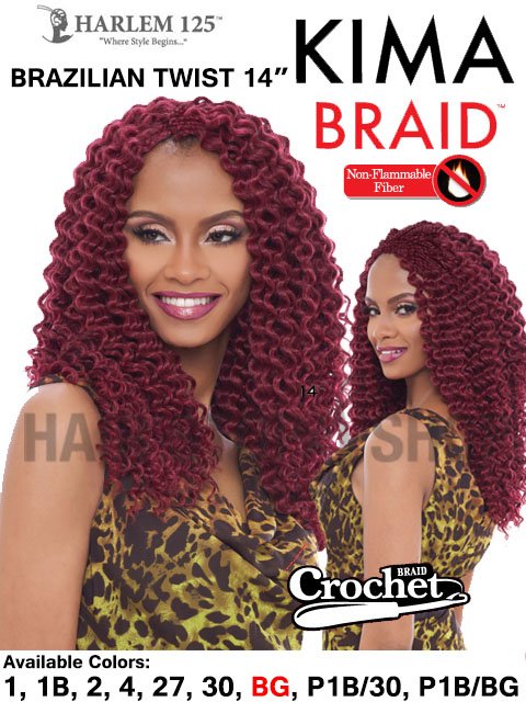 Harlem 125 Kima BRAZILIAN TWIST Crochet Braid 14 KBT14