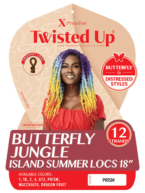 Outre X-Pression Twisted Up BUTTERFLY JUNGLE ISLAND SUMMER LOCS 18" *MEGA SALE