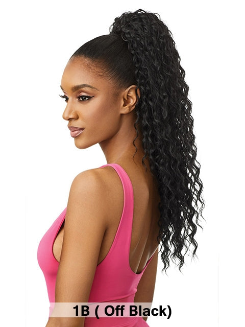 Outre Pretty Quick Wet and Wavy Pony Ponytail - DEEP CURL 24