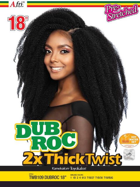 Mane Concept Afri Naptural 2X Thick Twist Pre-Stretched DUBROC Braid 18 TWB109