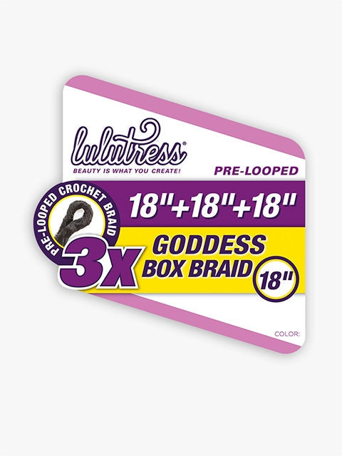 Sensationnel Lulutress 3X GODDESS BOX Crochet Braid 18 3pc