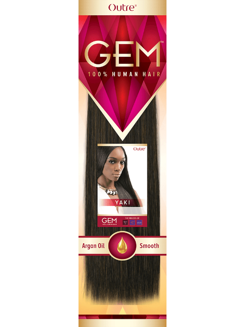 Outre 100% Human Hair Weaves GEM Yaki (16"18"20")