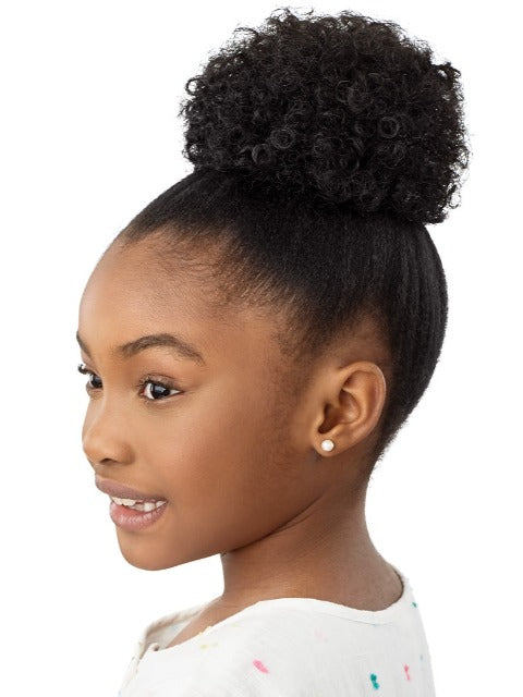 Outre Lil Looks Premium Synthetic Drawstring Ponytail -MINI COILY PUFF