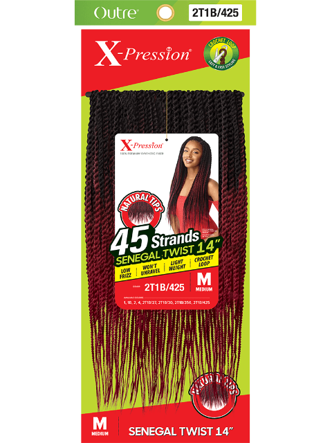 Outre X-Pression 3x Senegal Twist Medium Natural Tip 45 Strands *MEGA SALE