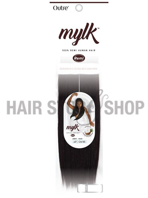 Outre Remi Human Hair MYLK Yaki Weave 10"