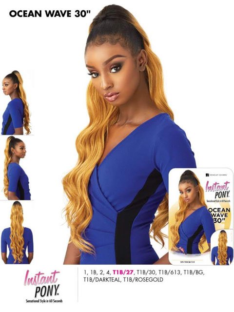 Sensationnel Instant Pony Drawstring - OCEAN WAVE 30