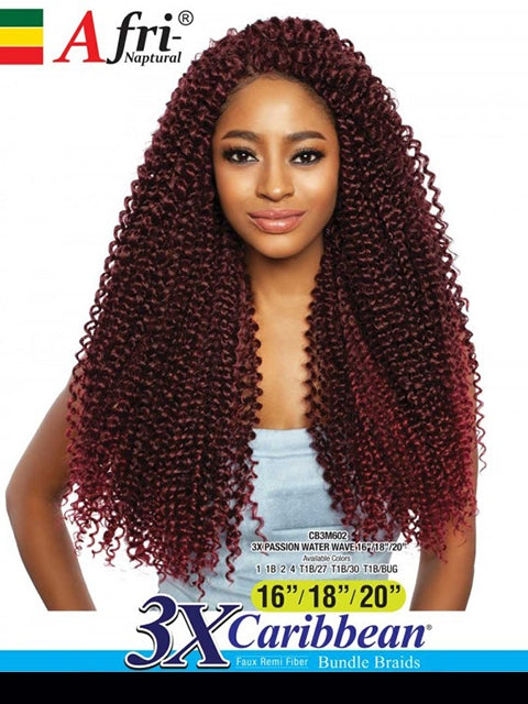 Mane Concept Afri Naptural Caribbean 3X PASSION WATER WAVE Braid 3pc CB3M602