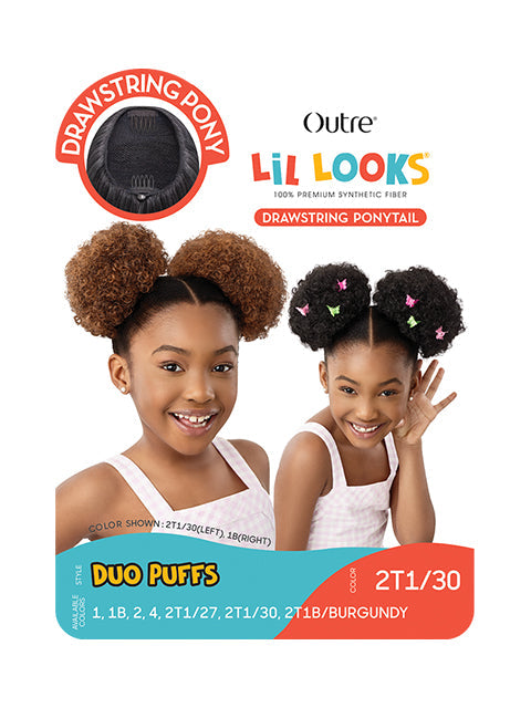 Outre Lil Looks Premium Synthetic Drawstring Ponytail - DUO PUFFS