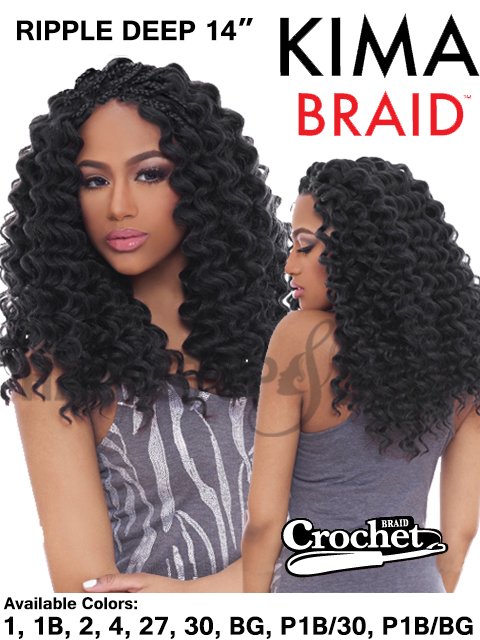 Harlem 125 Kima RIPPLE DEEP Crochet Braid 14 KRD14