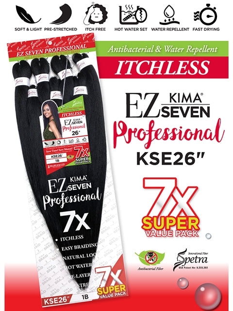 Harlem 125 Kima EZ SEVEN Professional Pre-stretched Braid 26 KSE26
