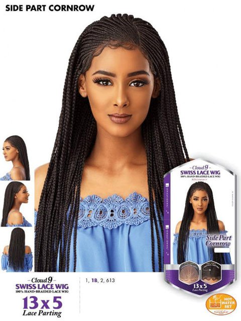 Sensationnel Cloud 9 13X5 Swiss Lace Front Wig - SIDE PART CORNROW