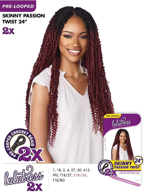 [VALUE PACK] Sensationnel Lulutress 2X SKINNY PASSION TWIST Crochet Braid 24" 10pcs