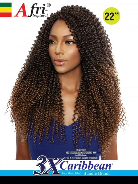 Mane Concept Afri Naptural Caribbean 3X BOHEMIAN SOFT WATER WAVE Braid 22 CB3P2203