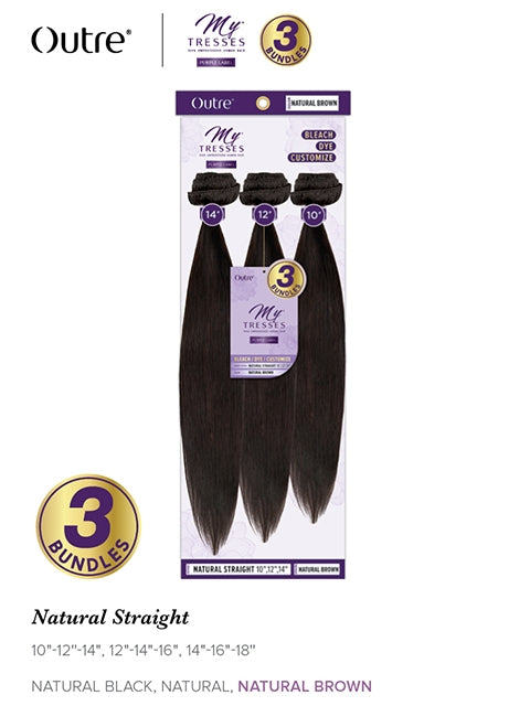 Outre MyTresses Purple Label NATURAL STRAIGHT Weave 3pc