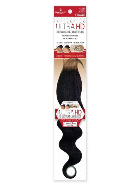 Harlem 125 100% Human Hair 2x6 HD Undetectable Lace Closure -NATURAL BODY(UDN)