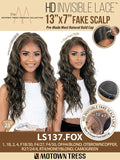 Motown Tress Premium Synthetic 13x7 HD Invisible Fake Scalp Lace Wig - LS137.FOX