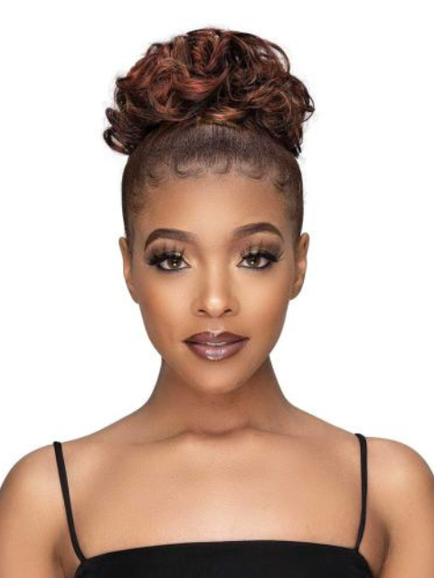 SALE! Janet Collection Human Hair Blend Bun Remy Illusion Scrunch - TENDRIL