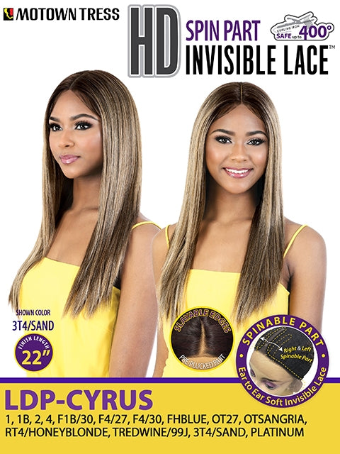 Motown Tress Premium Synthetic HD Invisible Lace Front Wig - LDP.CYRUS