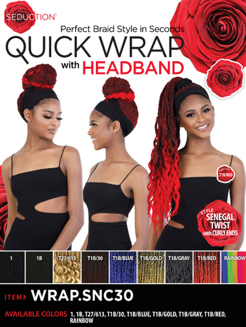 Seduction Synthetic Hair Quick Wrap Headband Wig - WRAP.SNC30