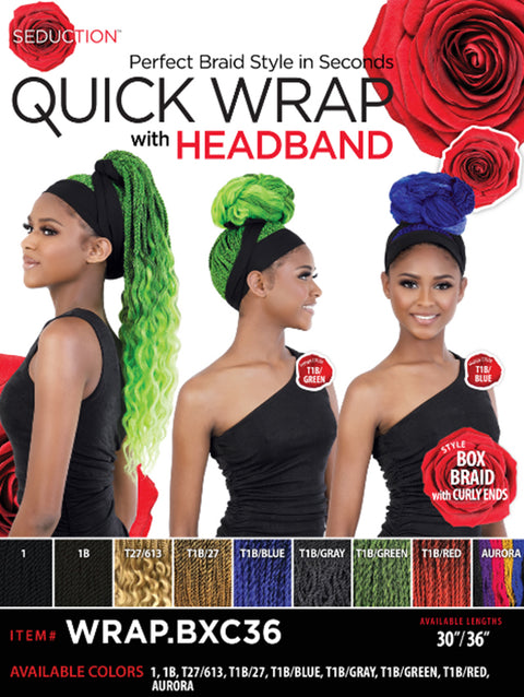 Seduction Synthetic Hair Quick Wrap  Headband Wig - WRAP.BXC36