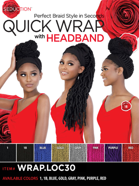 Seduction Synthetic Hair Quick Wrap Headband Wig - WRAP.LOC30