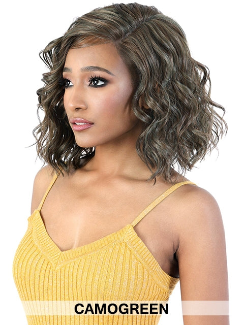 Motown Tress Premium Synthetic Spin Part HD Invisible Lace Front Wig - LDP.ATIYA